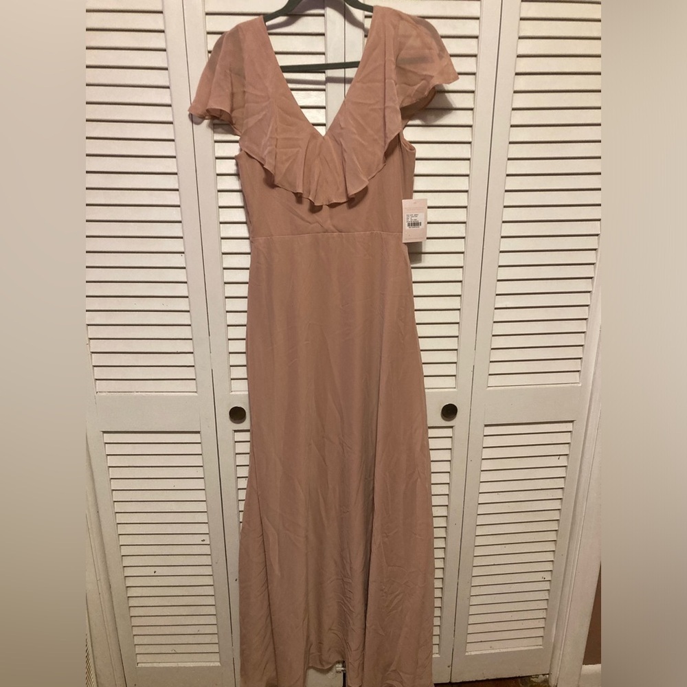 NWT Birdy Grey Dusty Rose Jackson Maxi Ruffle Dress Size Medium - Picture 7 of 14